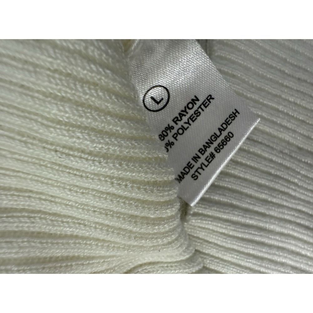 Fashion Nova Women's Ivory/White Ribbed Turtleneck Sweater Long Sleeve. Sz L.NWT - Picture 10 of 12